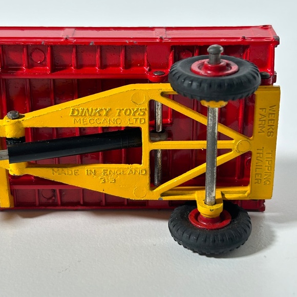 Vintage 60s Meccano Dinky Toys Weeks Farm Tipping Trailer #319 Made in England - Picture 10 of 11